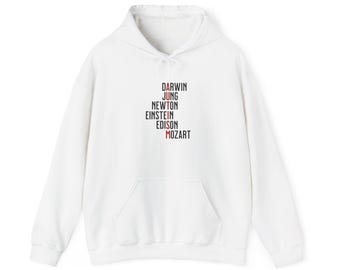 Great Minds Think Alike Hoodie, Bookish Intellectual Sweatshirt, Philosophy Pullover, Book Lover Apparel, Nerdy Gift