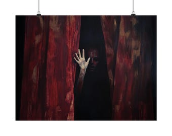 The Haunting Gothic Poster Print, Dark Moody Wall Art, Spooky Ghost Home Decor, Witchy Halloween Print, Occult Art