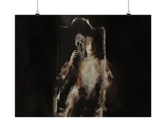 The Apparition Ghost Poster Print, Dark Gothic Wall Art, Spooky Witchy Home Decor, Haunted House Print, Occult Art