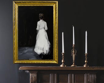Die Abweichung gerahmter viktorianischer Kunstdruck | Dark Academia Dekor