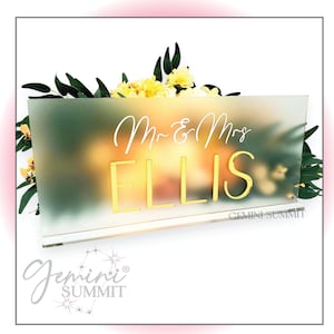 Mr. & Mrs. Sign, Head Table Sign, Wedding Table Decor, 3D Bride and Groom Sign, Sweetheart Table Signage, Last Name Newlyweds Sign - GSTS24