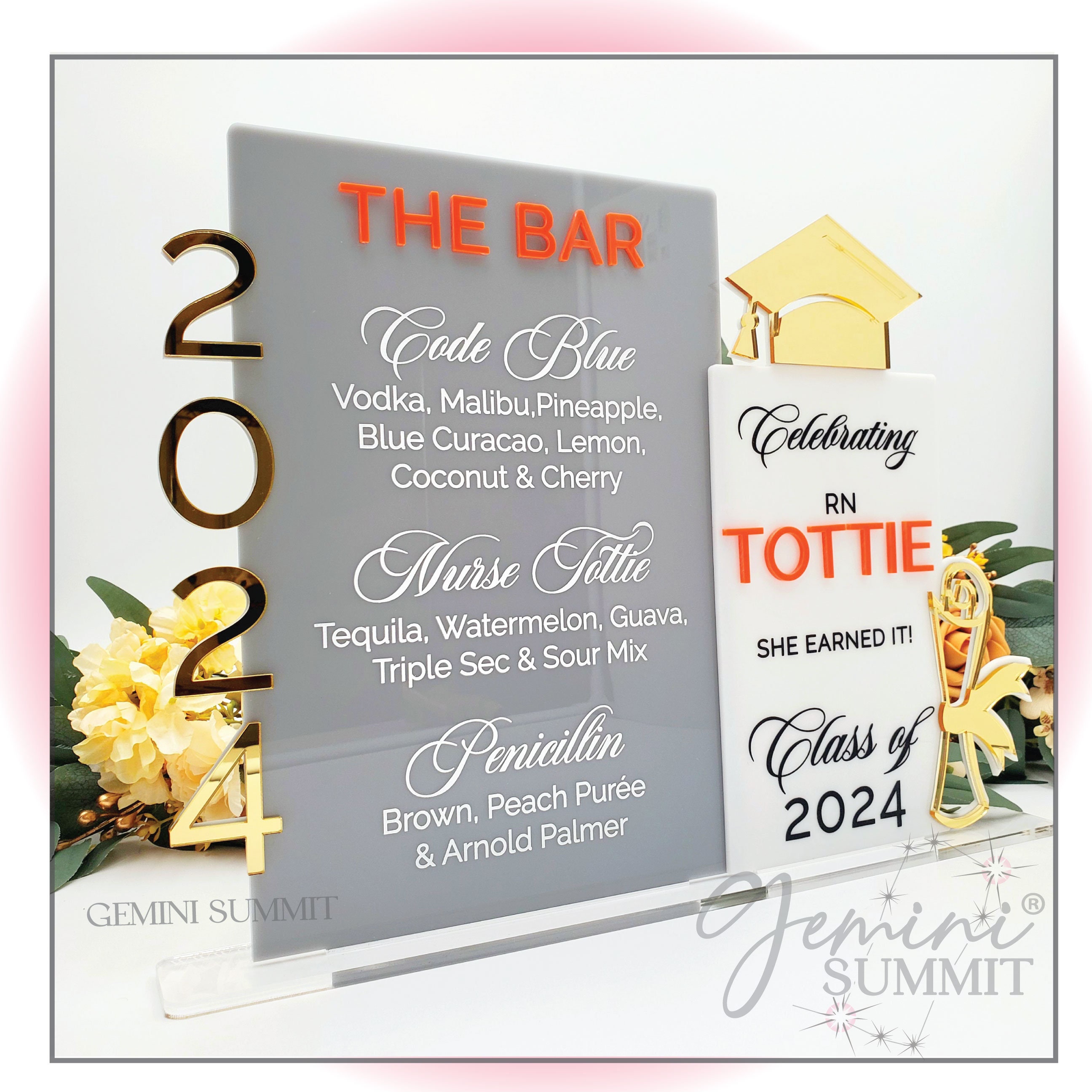 Graduation Bar Menu. Example Personalized Graduation Bar Menu - Signature Drinks - Diploma Bar Menu ...