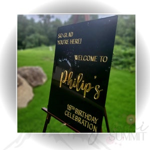 Acrylic Welcome Sign - Acrylic Wedding Sign, Custom Birthday Party Sign, Personalized Wedding Sign, Baby Shower Sign