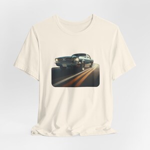 Vintage Classic Ford Mustang T-Shirt - Graphic Printed Tee - Original Ford Mustang Shape 1964 - 1973 - Mk1 - Unisex Jersey Short Sleeve Tee