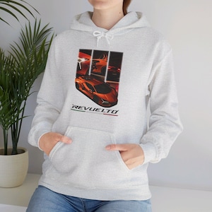 Lamborghini Lambo Revuelto Supercar Graphic Hoodie, Gift For Birthday, Gift for Dad, Gift for Husband Him - Unisex Pullover Hoodie