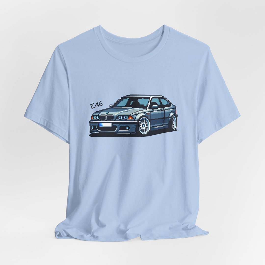 BMW E46 Pixel Art Style T-shirt - Tee for BMW Fans - M3 E46 BMW ...