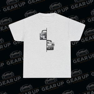 Vintage Classic 1965 Ford Mustang Outline Style Graphic T-Shirt Tee Clothing, Retro Stang Enthusiast - Unisex Heavy Cotton