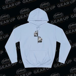 Vintage Classic 1965 Ford Mustang Outline Style Graphic Hoodie Hoody Clothing, Retro Stang Enthusiast - Unisex Hoodie