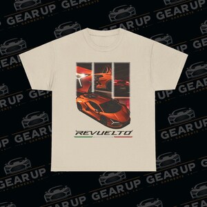 Lamborghini Lambo Revuelto Supercar Graphic T-shirt, Gift For Birthday, Gift for Dad, Gift for Husband Him - Unisex Heavy Cotton Tee