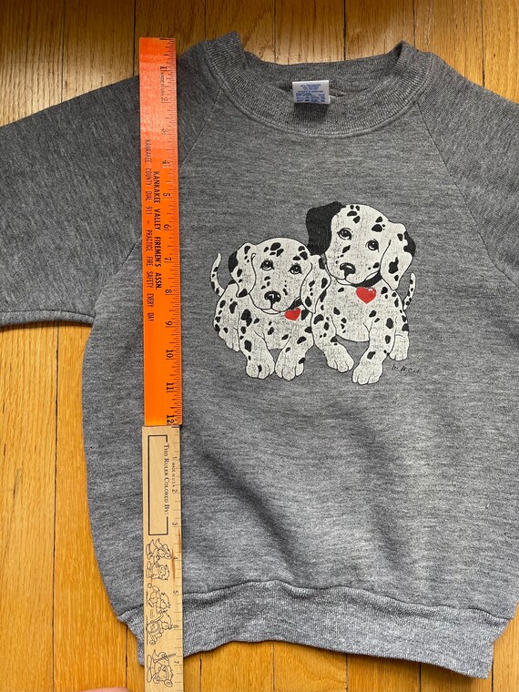Puppy Dalmatian Dog Pattern Print Women Crewneck Sweatshirt
