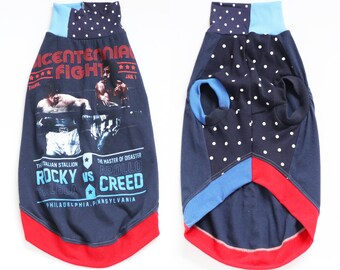 whippet CATNEYDOGNEY upcycled jersey outfit top COURTNEYCOURTNEY sleeveless tank shirt vest movie cinema Philadelphia boxing boxer match