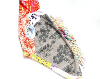 greyhound CATNEYDOGNEY by COURTNEYCOURTNEY pattern print upcycled jersey outfit top tall long tank fringe tassel tropical floral beachy fun