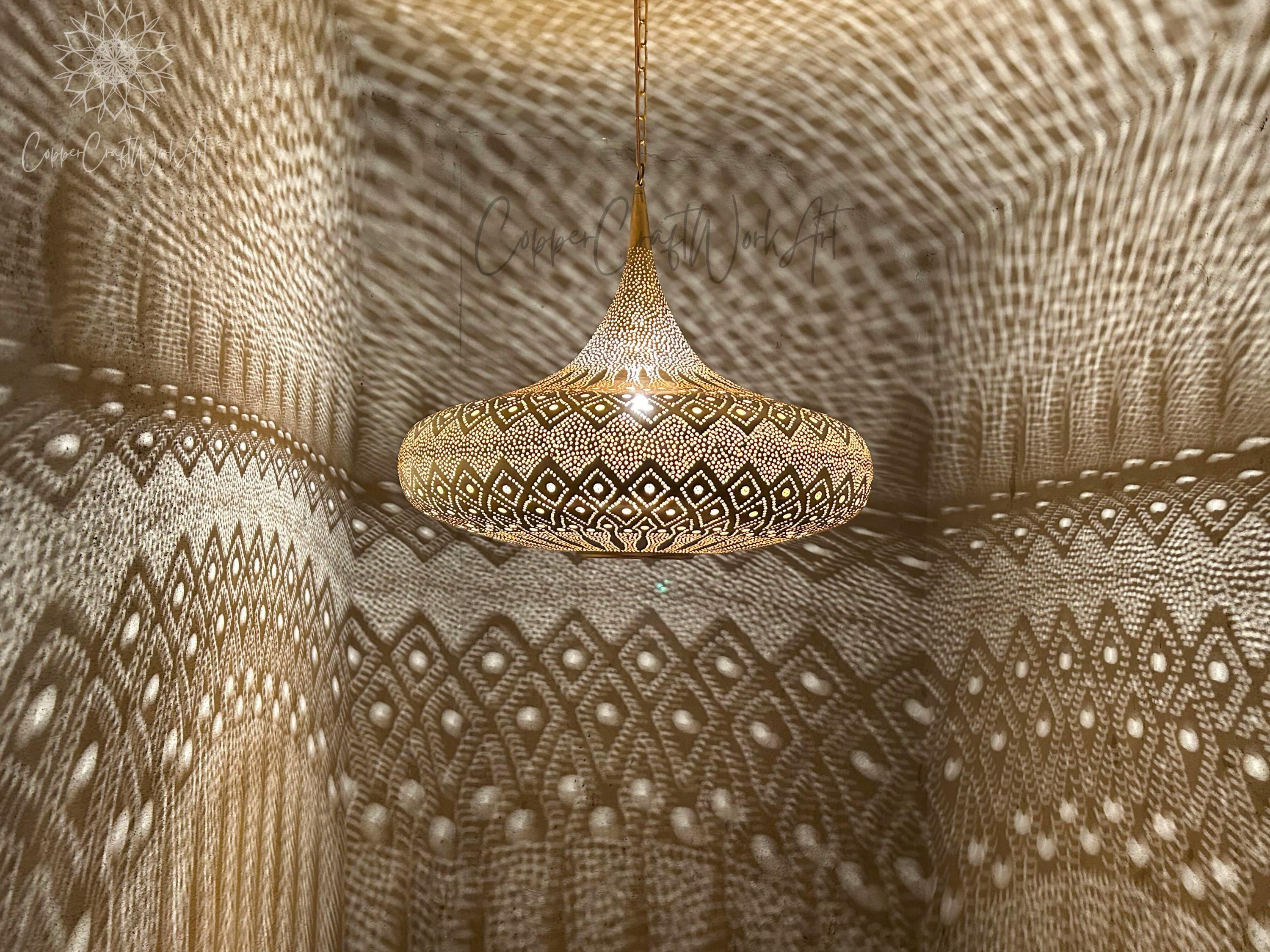 Moroccan Brass Pendant Lamp, Pendant Lamp, Brass Pendant Lamp, Light Fixtures, Pendant Lighting, Simple Moroccan Pendant Lamp