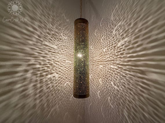 Cylindrical Lamp , Moroccan Lamp ,Handmade Lighting ,Pendant Light Luxury Lighting ,Artisan Crafts ,Handmade Art ,Traditional Craftsmanship
