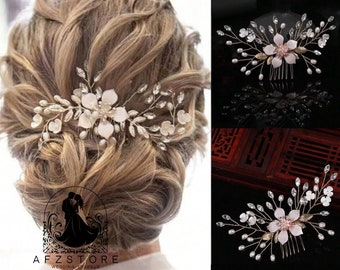 Korean Style Forest-Themed Bridal Bridesmaid Flower Hair Comb For Wedding Dress Decoration Elegant Boho Hair for Wedding Bridal Hair Piece