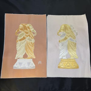 Vintage Japanese Woven Obi Samples Tapestry Remnants - Elephants Embracing 2