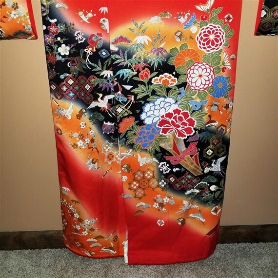 Vintage Japanese Wedding Kimono Kakeshita Formal … - image 7