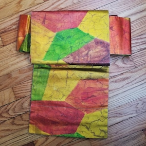 Vintage Japanese Obi Kimono Belt Nagoya Style Silk Sash - Autumn Mosiac