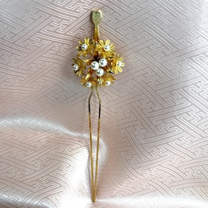 Vintage Kanzashi Japanese Kimono Hair Accessories Traditional Hair Ornaments - Metal Hirauchi Long