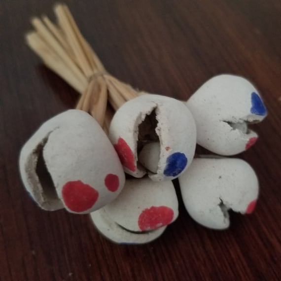 Vintage Japanese Clay Rattle Ceramic Painted Souvenir of Japan Etsy