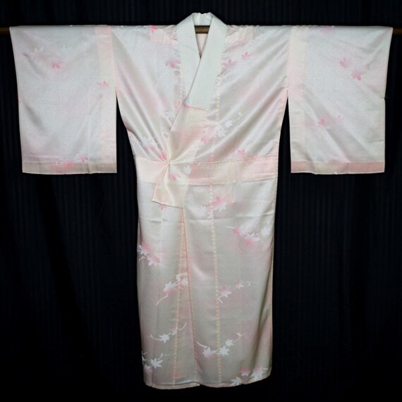 A275 Long Kimono Robe Japanese Women/'s Traditional Juban White Lace Sheer Thin Floral Inner Under Wear Kimono Dress Yukata Kimono