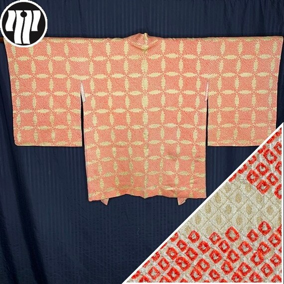 Woman's Shibori Haori Vintage Japanese Silk Kimono