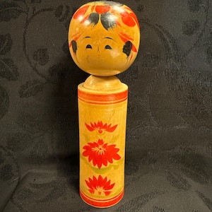 Vintage Japanese Kokeshi Doll Toy Traditional Style Folk Art Collectible from Japan Wooden - Okichi