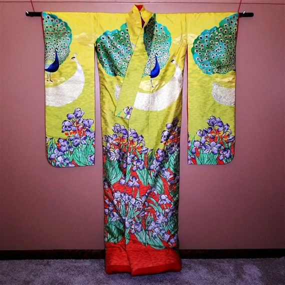 Vintage Japanese Wedding Kimono Uchikake Bridal G… - image 4