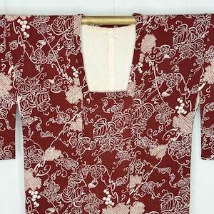 Vintage Japanese Michiyuki Jacket Kimono Coat Woman&#39;s - Autumn Vineyard