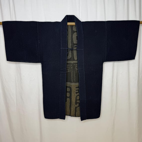 Antique Japanese Fireman's Coat Jacket Hikeshi Banten Indigo