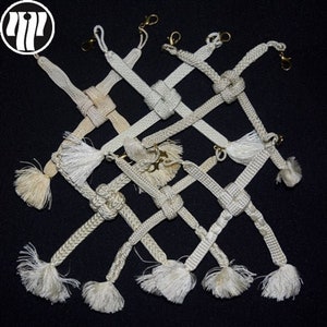 Vintage Japanese Kumihimo Haori Himo Tie - Just White, We Choose One Pair - Free shipping to USA
