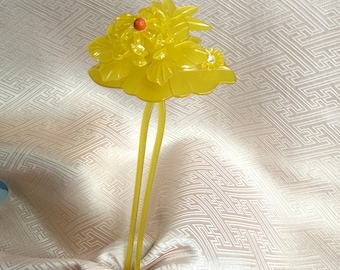 Accesorios para el cabello de kimono japonés Kanzashi vintage, adornos tradicionales para el cabello - Spider Mum Hirauchi