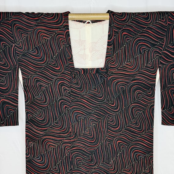 Vintage Japanese Michiyuki Jacket Kimono Coat Woman's - Wavy Wonder