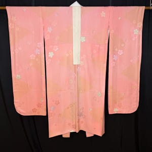 Vintage Japanese Kimono Robe Woman&#39;s Underkimono Juban Authentic Traditional Clothing - Floating Sakura