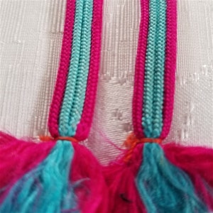 Haori Himo Vintage Japanese Kimono Jacket Cording Ties Closure Woven Kumihimo - Taisho Colors
