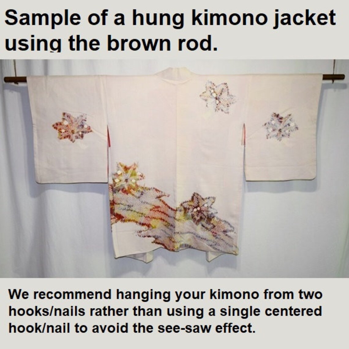 60 Kimono Display Rod Wooden Hanger Pole for Japanese Etsy