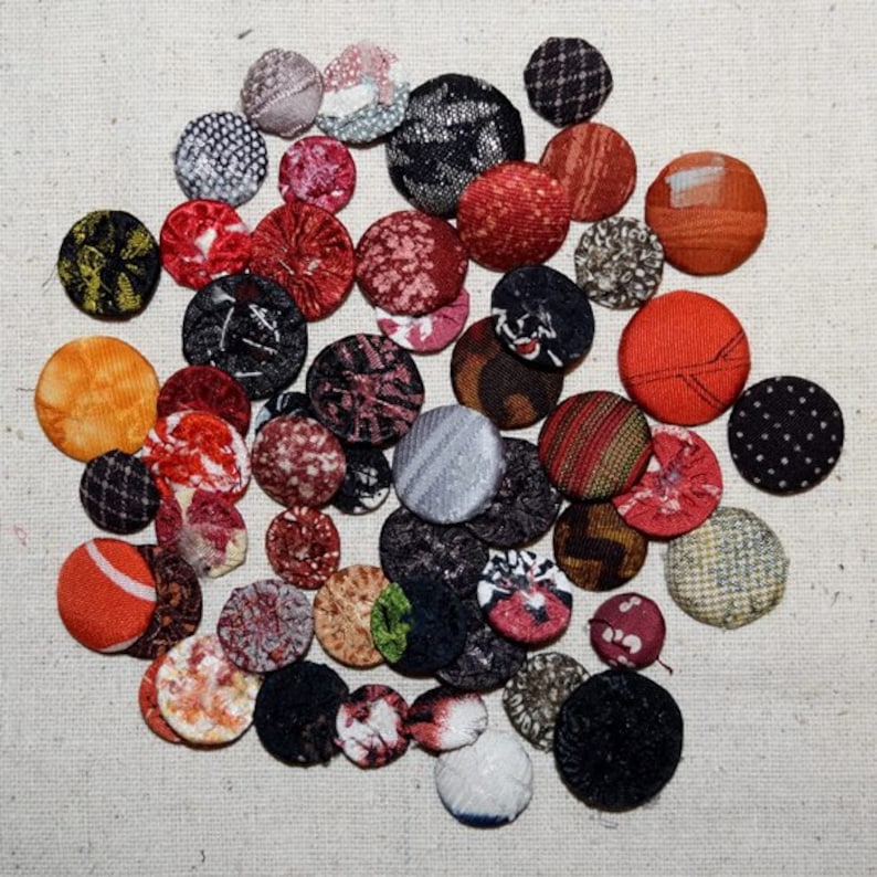 50 Vintage Button Blanks Snap Covers Japanese Michiyuki Kimono Jackets Mix
