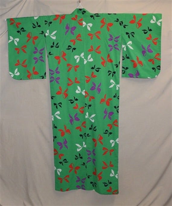 Vintage Japanese Yukata Summer Kimono Cotton Robe… - image 2
