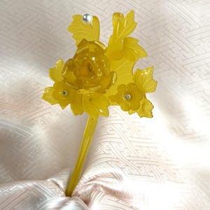 Vintage Kanzashi Japanese Kimono Hair Accessories Traditional Hair Ornaments - Peony Single Hirauchi