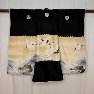Vintage Japanese Miyamairi Kimono Boy&#39;s Formal Kimono Ceremony Shichi Go San Display Traditional - Tucked Away