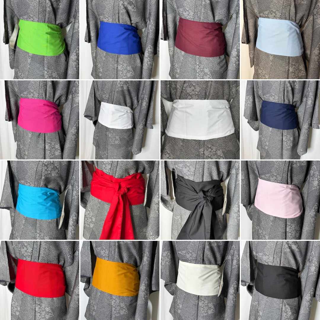 Simple Sash Belt for Kimono Casual Obi Contemporary Cotton - Many Color ...
