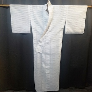 Vintage Japanese Yukata Summer Kimono Cotton Robe Cover Up - Ikat Arrows