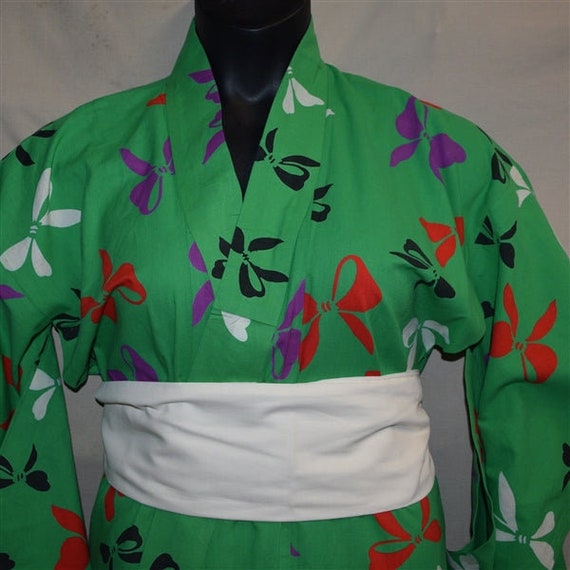 Vintage Japanese Yukata Summer Kimono Cotton Robe… - image 6