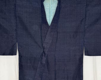 Vintage Japanese Kimono Men's Casual Man's Kimono Robe Male Kimono - Denim Blue