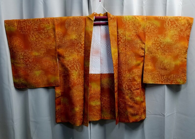 Modified XL Vintage Japanese Kimono Jacket Haori Plus Size OKI September Sunrise