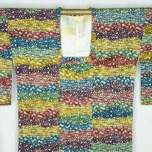 Vintage Japanese Michiyuki Jacket Kimono Coat Woman&#39;s - Rainbow Friends
