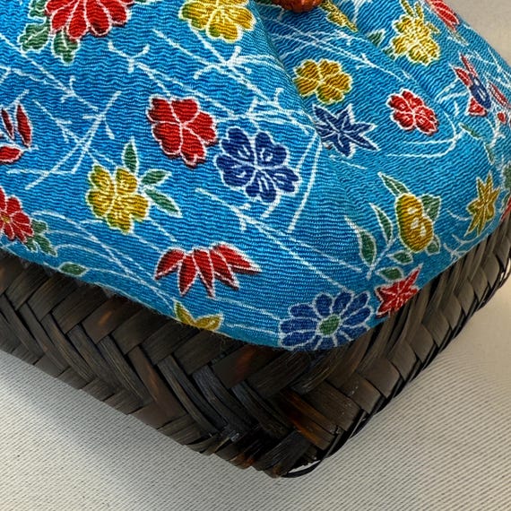 Kinchaku Basket Handbag Purse Japanese Drawstring Pouch Bag
