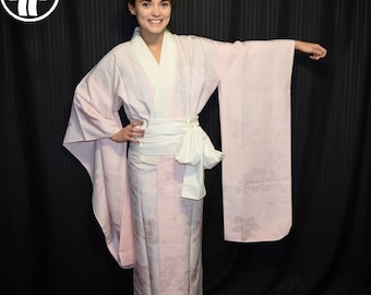 Juban Furisode Vintage Japanese Woman's Under Kimono Robe - Furisode Juban
