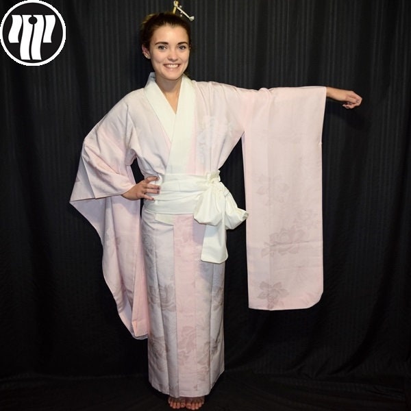 Juban Furisode Vintage Japanese Woman's Under Kimono Robe - Furisode Juban
