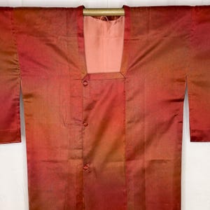 Vintage Japanese Michiyuki Jacket Kimono Coat Woman&#39;s - Terracotta Gradient